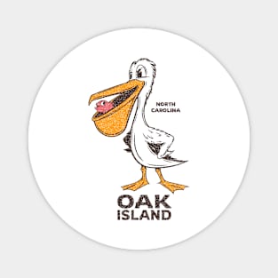 Oak Island, NC Summertime Vacationing Pelican & Fish Magnet